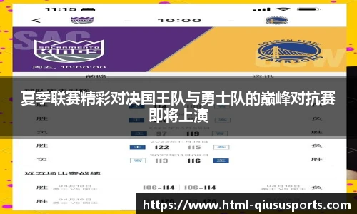 夏季联赛精彩对决国王队与勇士队的巅峰对抗赛即将上演